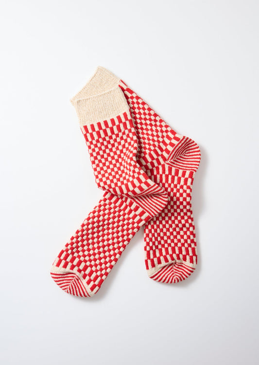 CHECKERBOARD PATTERN SOCKS【ROTOTO】