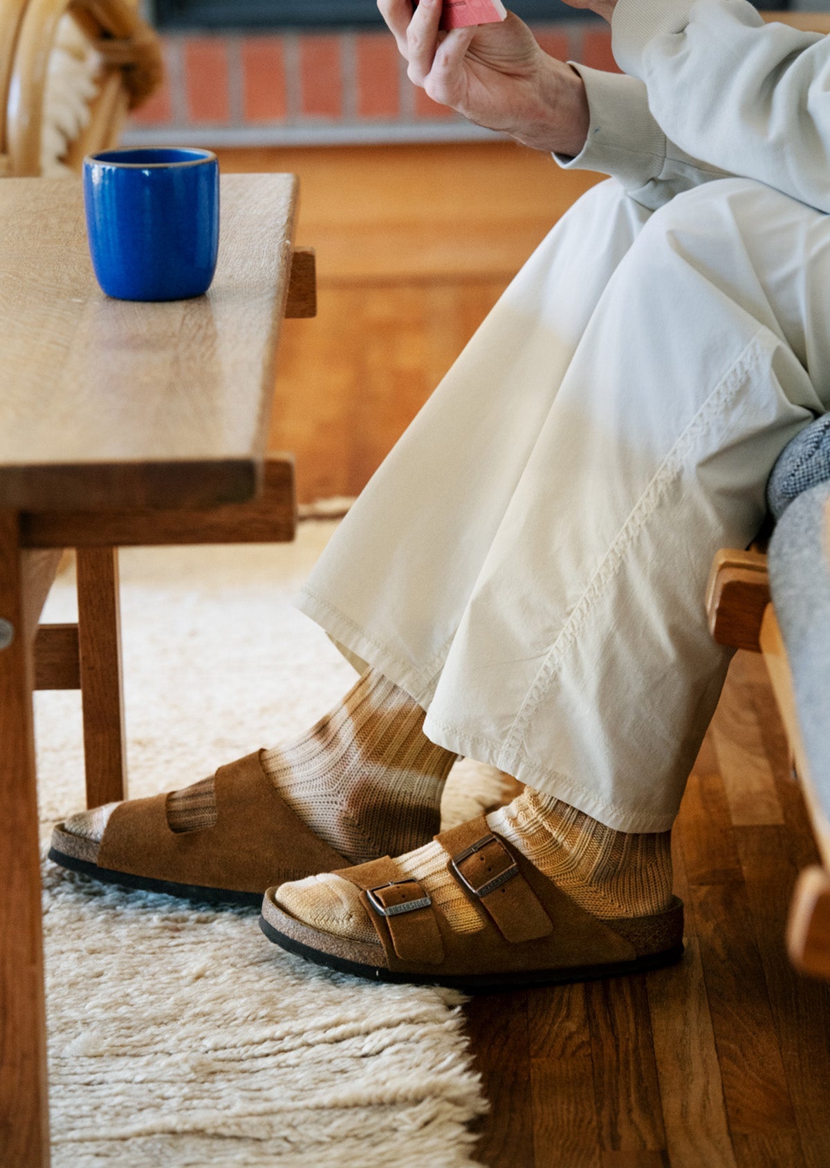 CHUNKY RIBBED CREW SOCKS "TIE DYE"【ROTOTO】