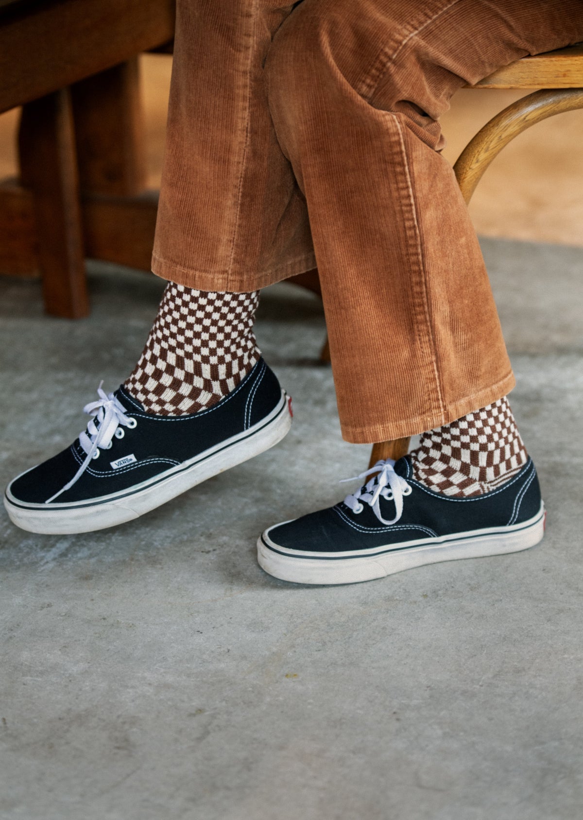 CHECKERBOARD PATTERN SOCKS【ROTOTO】