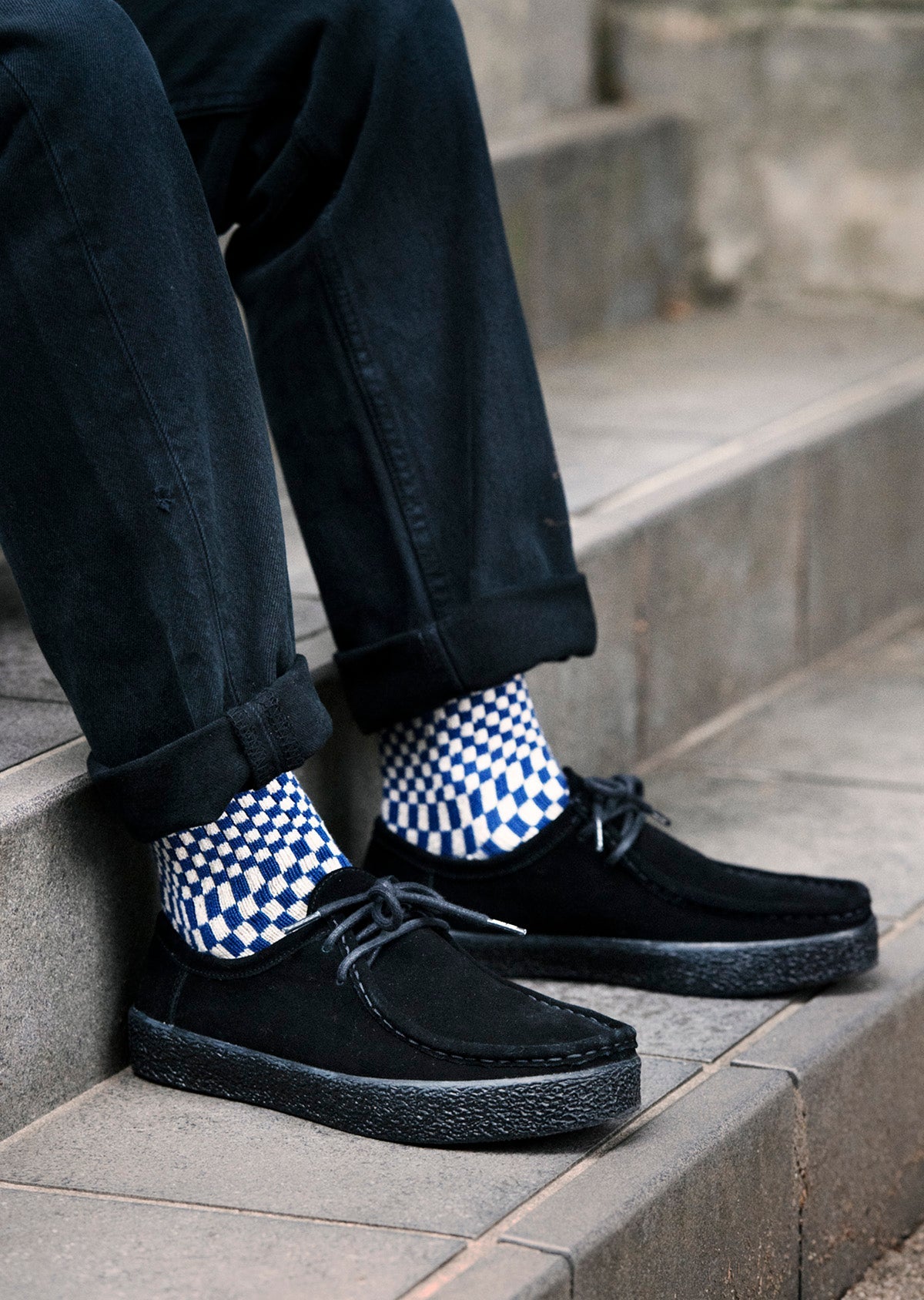 CHECKERBOARD PATTERN SOCKS【ROTOTO】