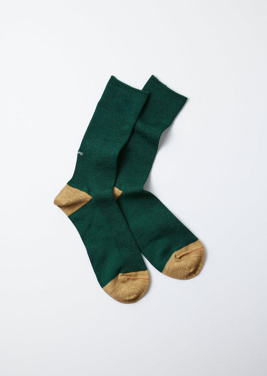 ORGANIC COTTON ＆ RECYCLE POLYESTER RIBBED CREW SOCKS【ROTOTO】