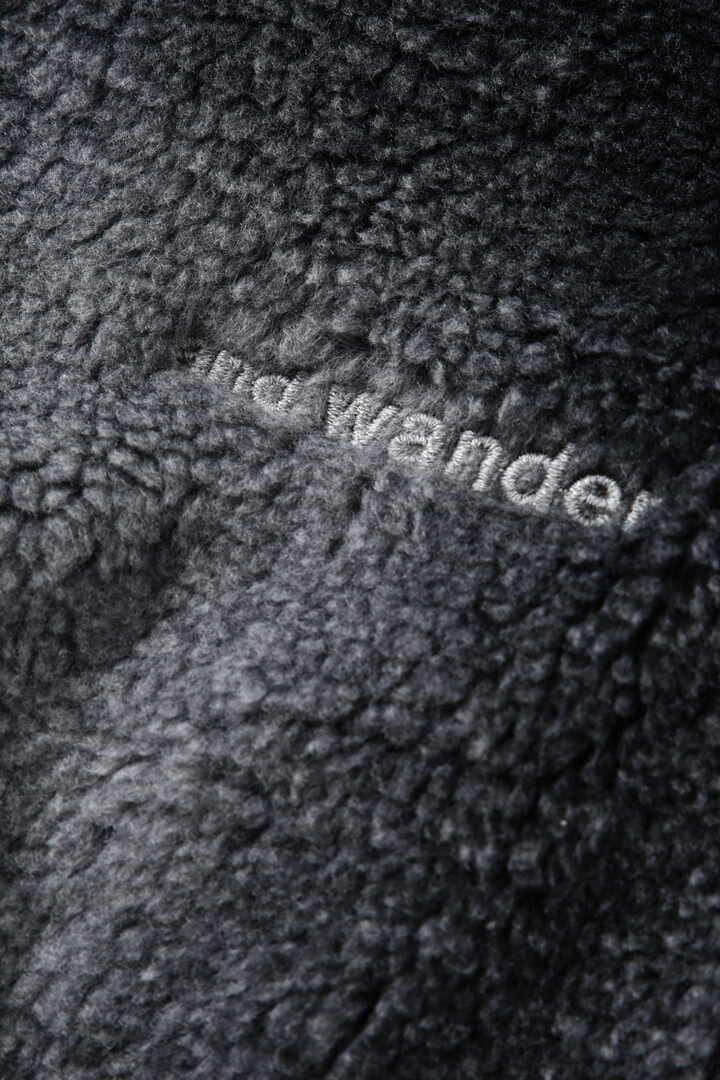 and wander check boa jacket (black)